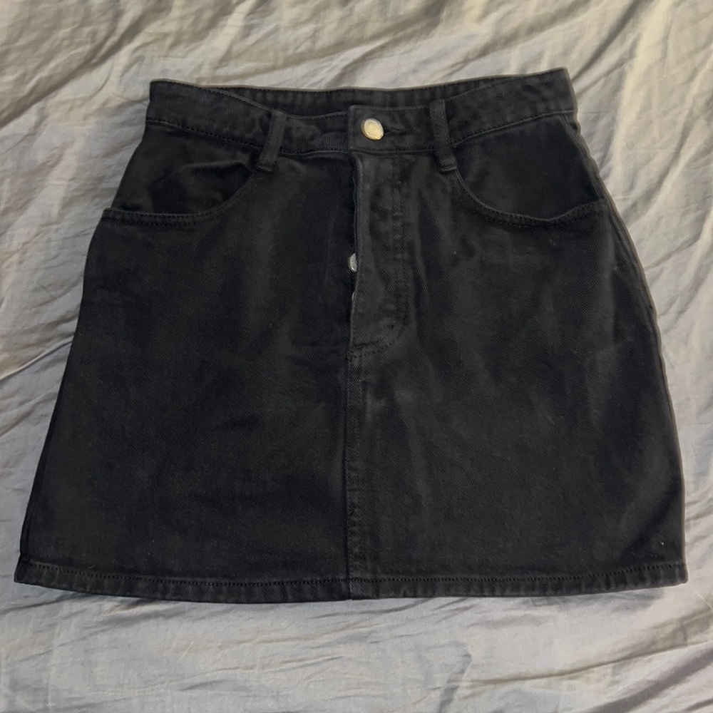 Black Jean Skirt